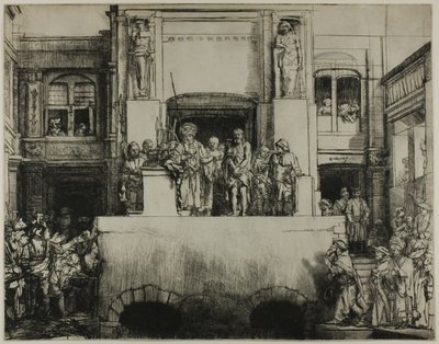 Christ Presented to the People: Oblong Plate by Rembrandt van Rijn