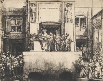 Christ Presented to the People: Oblong Plate, 1655 by Rembrandt van Rijn