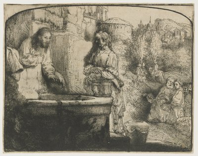 Christ and the Woman of Samaria by Rembrandt van Rijn