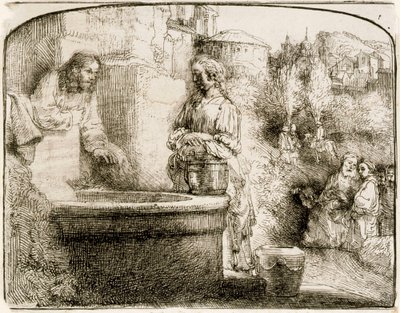 Christ and the Woman of Samaria by Rembrandt van Rijn