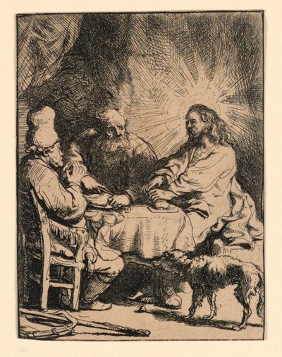 Christ at Emmaus: The Smaller Plate by Rembrandt van Rijn