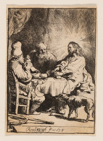 Christ at Emmaus: The Smaller Plate by Rembrandt van Rijn