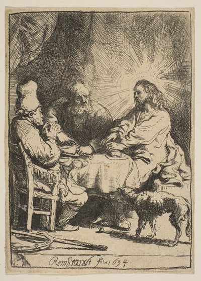 Christ at Emmaus: The Smaller Plate by Rembrandt van Rijn