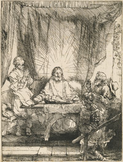Christ at Emmaus: the Larger Plate by Rembrandt van Rijn