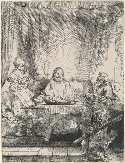 Christ at Emmaus: the Larger Plate by Rembrandt van Rijn