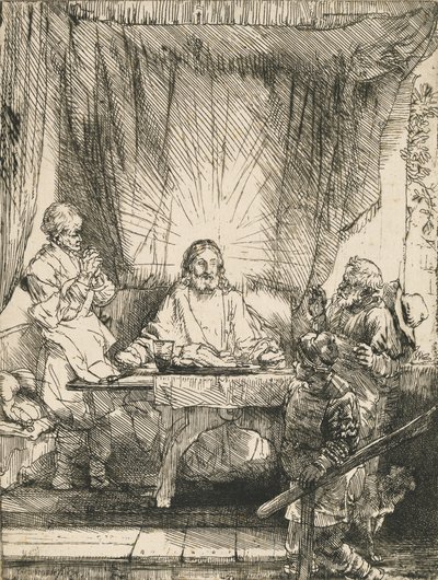 Christ at Emmaus: the Larger Plate by Rembrandt van Rijn