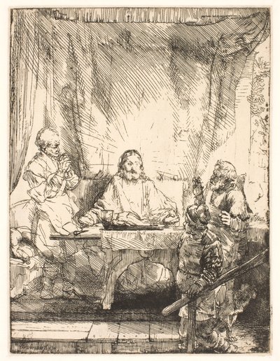 Christ at Emmaus: the larger plate by Rembrandt van Rijn