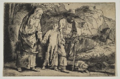 Christ Between His Parents, Returning from the Temple by Rembrandt van Rijn