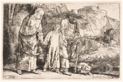 Christ between His Parents, Returning from the Temple by Rembrandt van Rijn