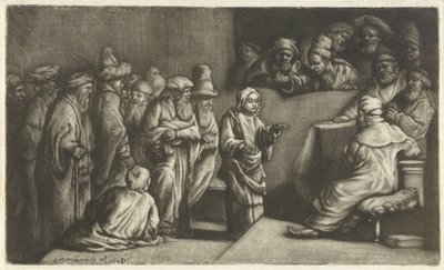 Christ Disputing with the Doctors: A Sketch by Rembrandt van Rijn