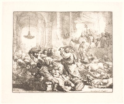 Christ Driving the Money-Changers from the Temple by Rembrandt van Rijn