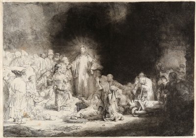 Christ healing the sick The Hundred Guilder Print by Rembrandt van Rijn