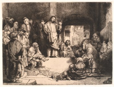 Christ Preaching ("La petite tombe") by Rembrandt van Rijn