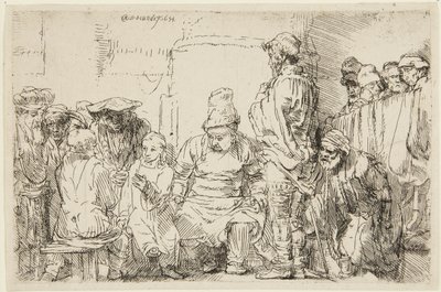 Christ Seated Disputing with the Doctors by Rembrandt van Rijn
