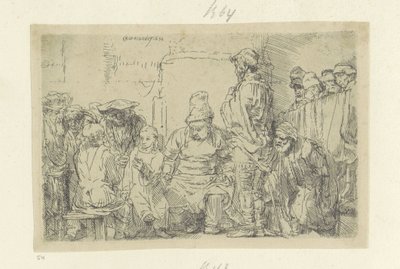Christ and the Scribes by Rembrandt van Rijn