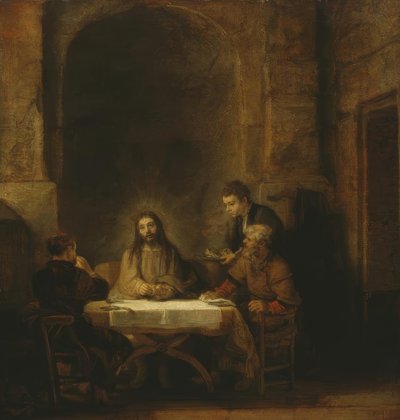 Christ and the Disciples of Emmaus by Rembrandt van Rijn