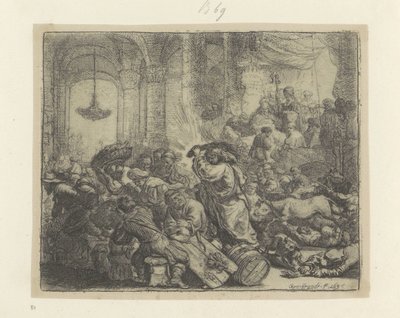 Christ Expels the Money Changers from the Temple by Rembrandt van Rijn