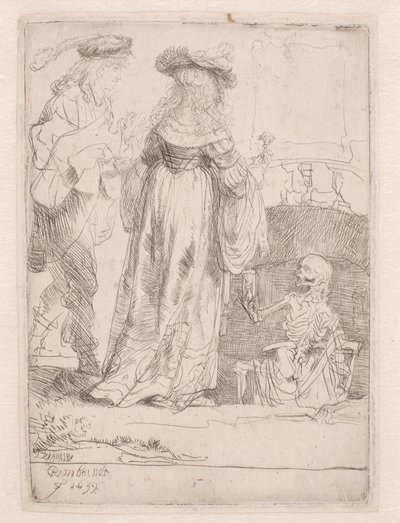 The Young Couple and Death by Rembrandt van Rijn