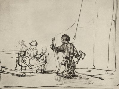 The Holy Family in the Workshop by Rembrandt van Rijn