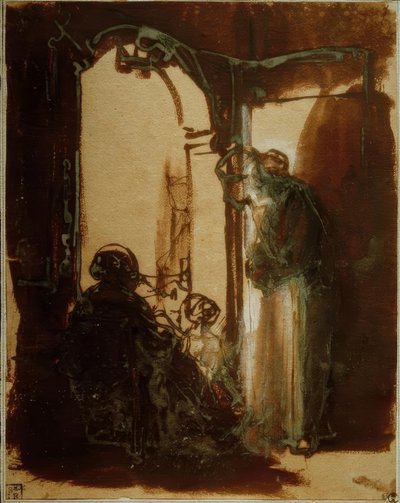 Three Women at the Door by Rembrandt van Rijn