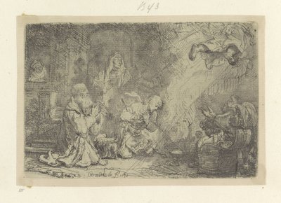 Angel Leaves Tobias and His Family by Rembrandt van Rijn