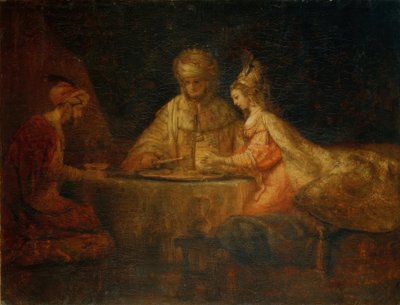 Feast of Esther with Ahasuerus and Haman by Rembrandt van Rijn