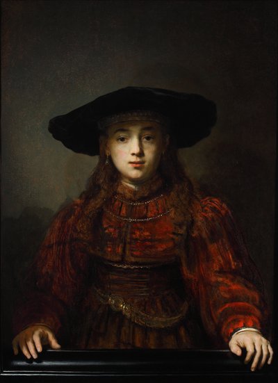 Girl in a Picture Frame by Rembrandt van Rijn