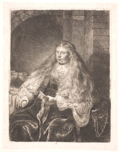 Girl with Hair Falling on Her Shoulders (the 