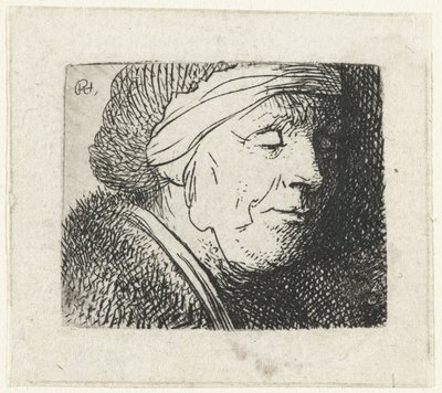 Head of an Old Woman by Rembrandt van Rijn