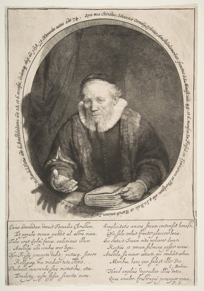 Jan Cornelisz. Sylvius, preacher by Rembrandt van Rijn