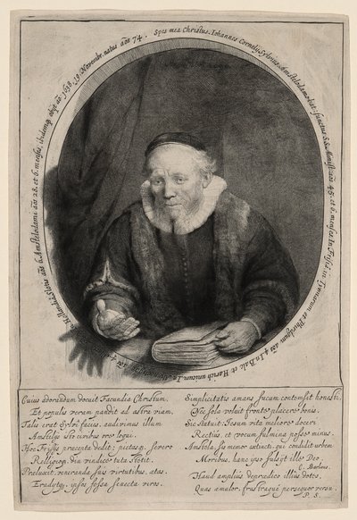 Jan Cornelius Sylvius, Preacher by Rembrandt van Rijn