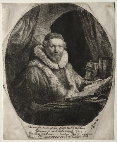 Jan Uytenbogaert, Preacher of the Remonstrants by Rembrandt van Rijn