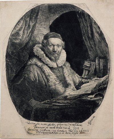 Jan Uytenbogaert, Preacher of the Remonstrants by Rembrandt van Rijn