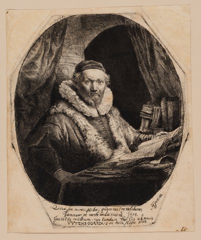 Jan Uytenbogaert, Preacher of the Remonstrants by Rembrandt van Rijn