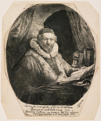 Jan Uytenbogaert, Preacher of the Remonstrants by Rembrandt van Rijn