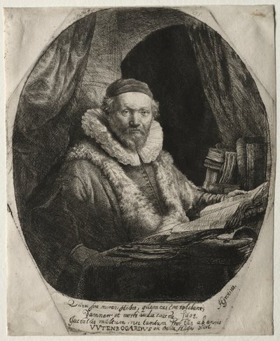 Jan Uytenbogaert, Preacher of the Remonstrants by Rembrandt van Rijn