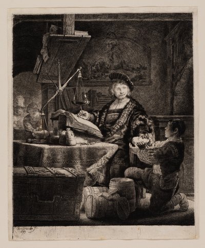 Jan Uytenbogaert, "The Goldweigher" by Rembrandt van Rijn