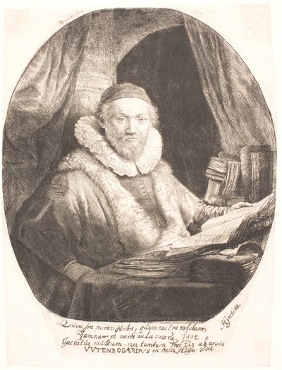 Jan Uytenbogaert, Preacher of the Sect of Arminian Remonstrants by Rembrandt van Rijn