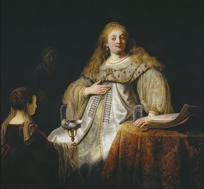 Judith at the Banquet of Holofernes by Rembrandt van Rijn