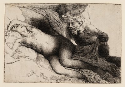 Jupiter and Antiope: The Larger Plate by Rembrandt van Rijn