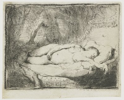 Jupiter and Antiope: Smaller Plate by Rembrandt van Rijn
