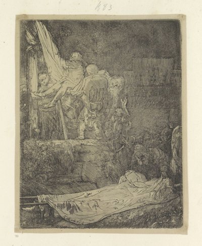 Descent from the Cross by Torchlight by Rembrandt van Rijn
