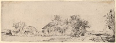 Landscape with a Road beside a Canal by Rembrandt van Rijn