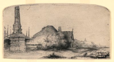 Landscape with an Obelisk by Rembrandt van Rijn