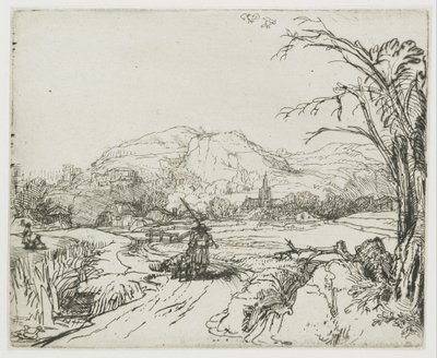 Landscape with Sportsman and Dogs by Rembrandt van Rijn