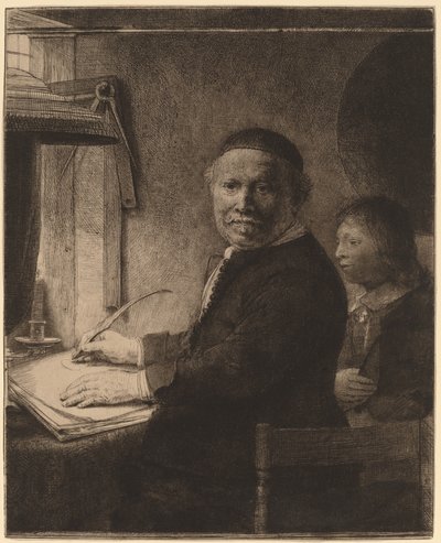 Lieven Willemsz van Coppenol: the Smaller Plate by Rembrandt van Rijn