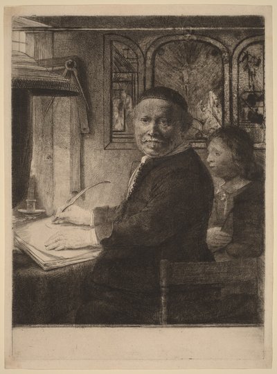 Lieven Willemsz van Coppenol: the Smaller Plate by Rembrandt van Rijn