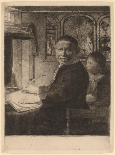Lieven Willemsz van Coppenol: the Smaller Plate, c. 1658 by Rembrandt van Rijn