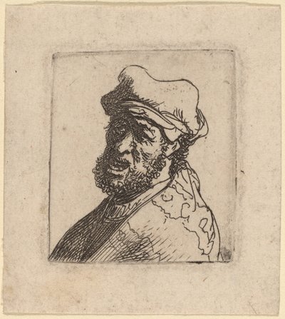 Man Crying Out, Three-Quarters Left by Rembrandt van Rijn