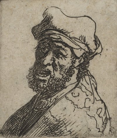 Man Crying Out, Three-Quarters Left: Bust by Rembrandt van Rijn